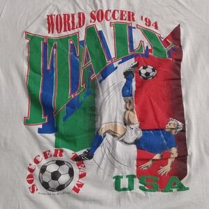 World Cup USA 94 Official Licensed Mascot *AND* World Soccer 94 Italy USA Tshirt